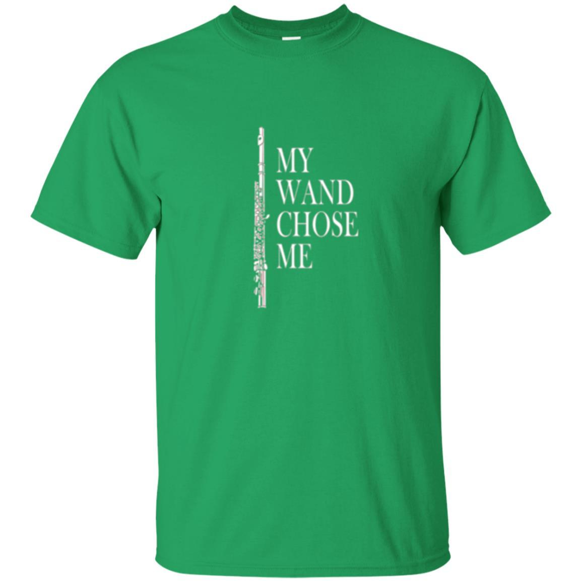 Flute Lover T-shirt My Wand Chose Me Irish Green