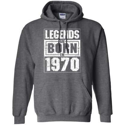 Brithday T-shirt Legends Are Born In 1970 Dark Heather