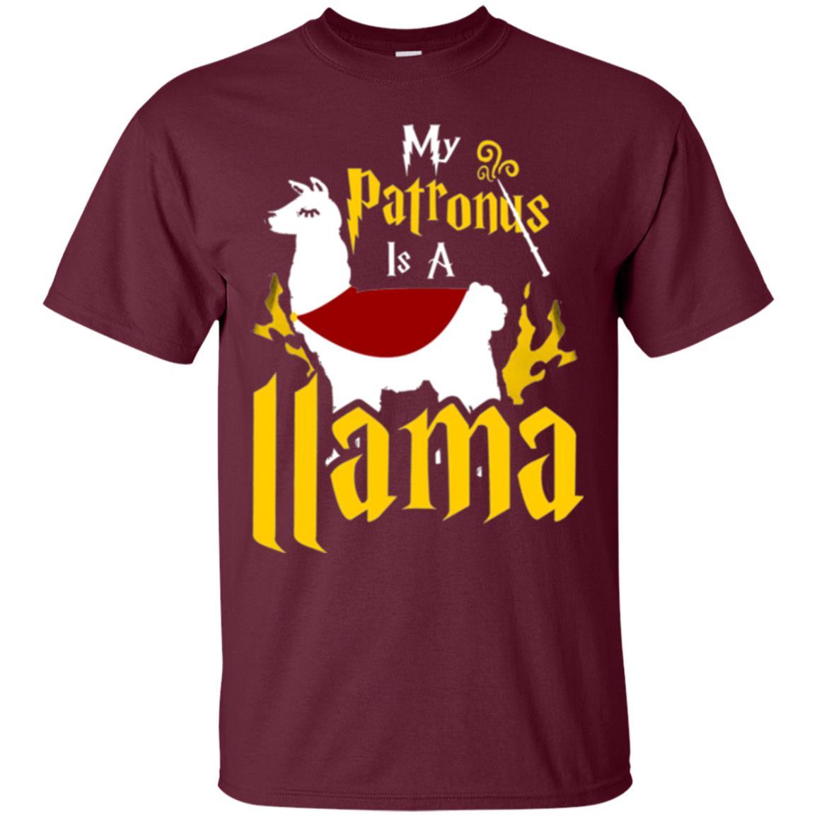My Patronus Is A Llama T-shirt Maroon