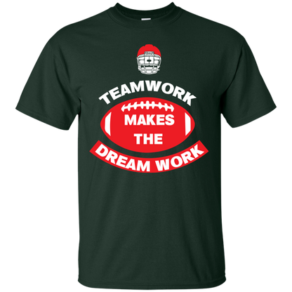Football T-shirt TeamWork Makes The Dreamwork Forest Green