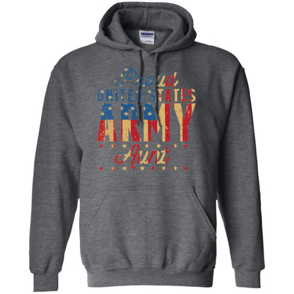 Proud United States Army Aunt Us Shirt Dark Heather