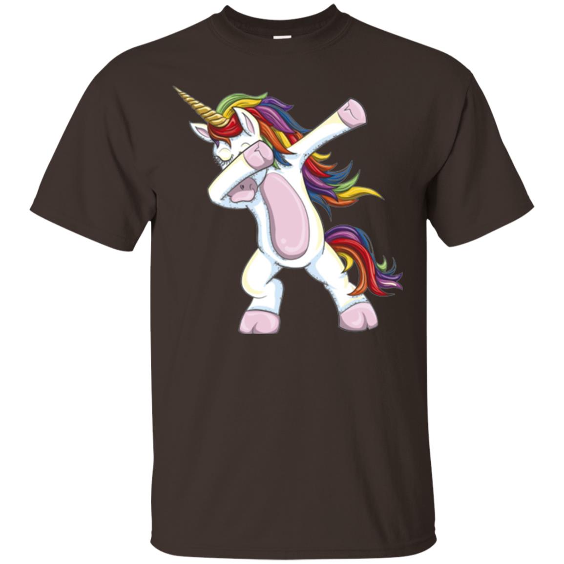 Dabbing Unicorn T-shirt Dark Chocolate