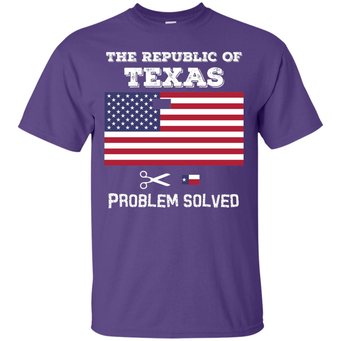 Republic Of Texas Problem Solved T-shirt Purple