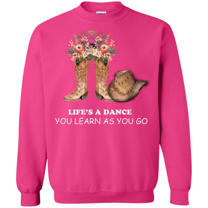 Life_s A Dance You Learn As You Go Dancing Shirt Heliconia
