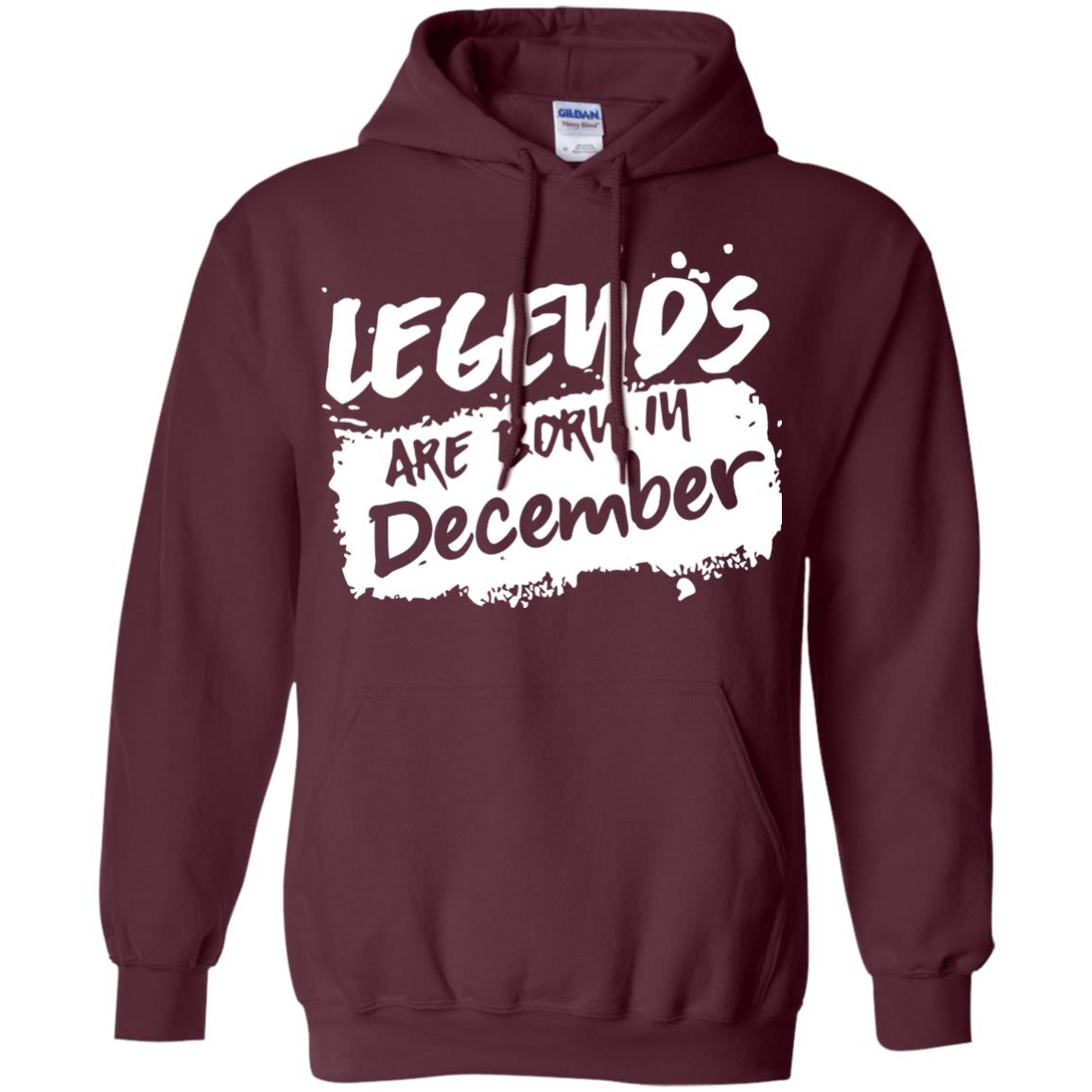 December Birthday Shirt Legends Are Born In December Maroon