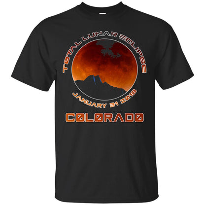Colorado Lunar Eclipse 2018 T-shirt January 31 Black