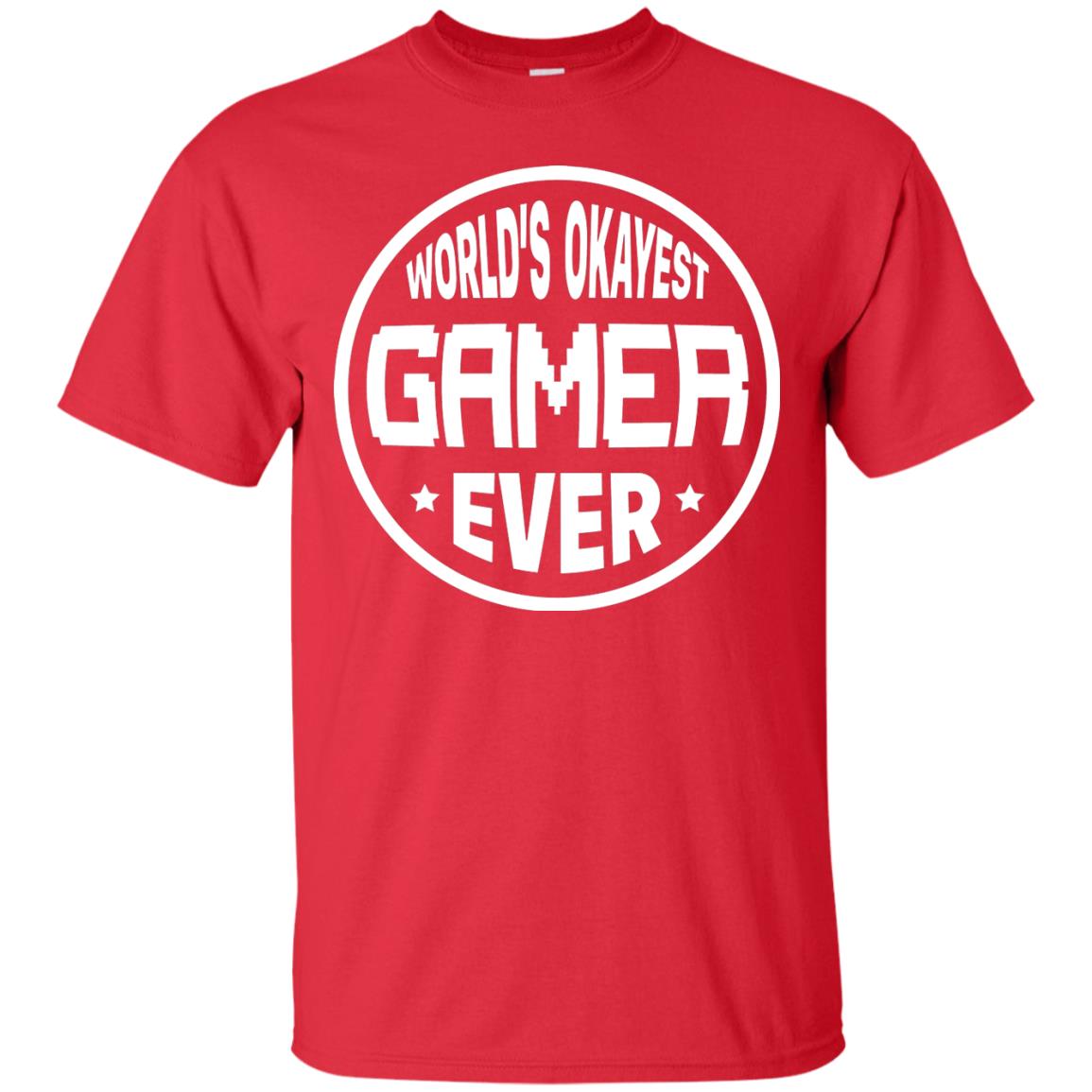 World’s Okayest Gamer Ever Best T-shirt For Gaming Lover Red