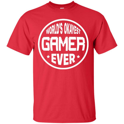 World’s Okayest Gamer Ever Best T-shirt For Gaming Lover Red