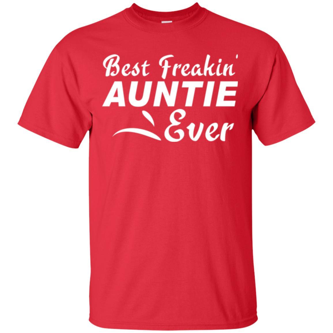 Aunt T-shirt Best Freakin' Auntie Ever Red
