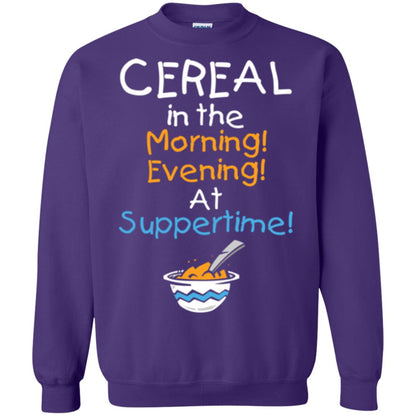Cereal In The Morning Evening At Suppertime T-shirt Purple