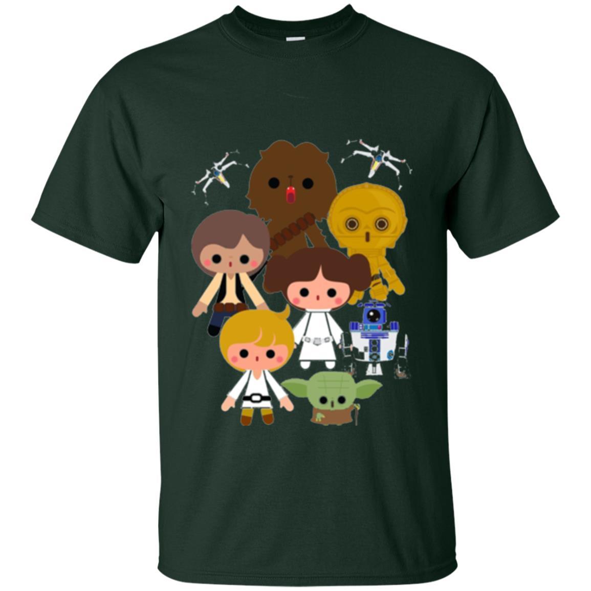 Film T-shirt Cute Kawaii Style Heroes Graphic Forest Green