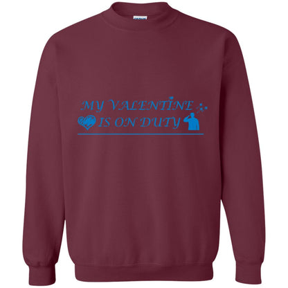 My Valentine Is On Duty Military's Girlfriend Shirt Maroon