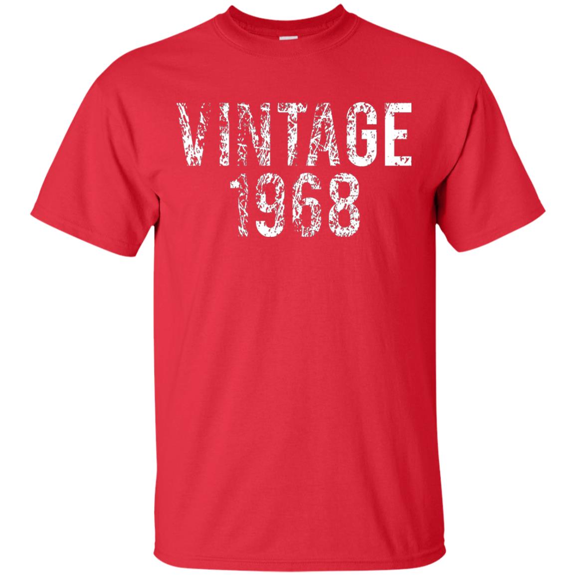 Vintage 1968 50th Birthday Shirt Red