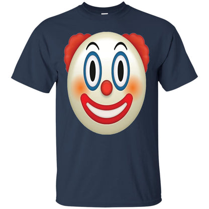 Red Nose Painted Face Happy Smile Emoji Clown T-shirt Navy