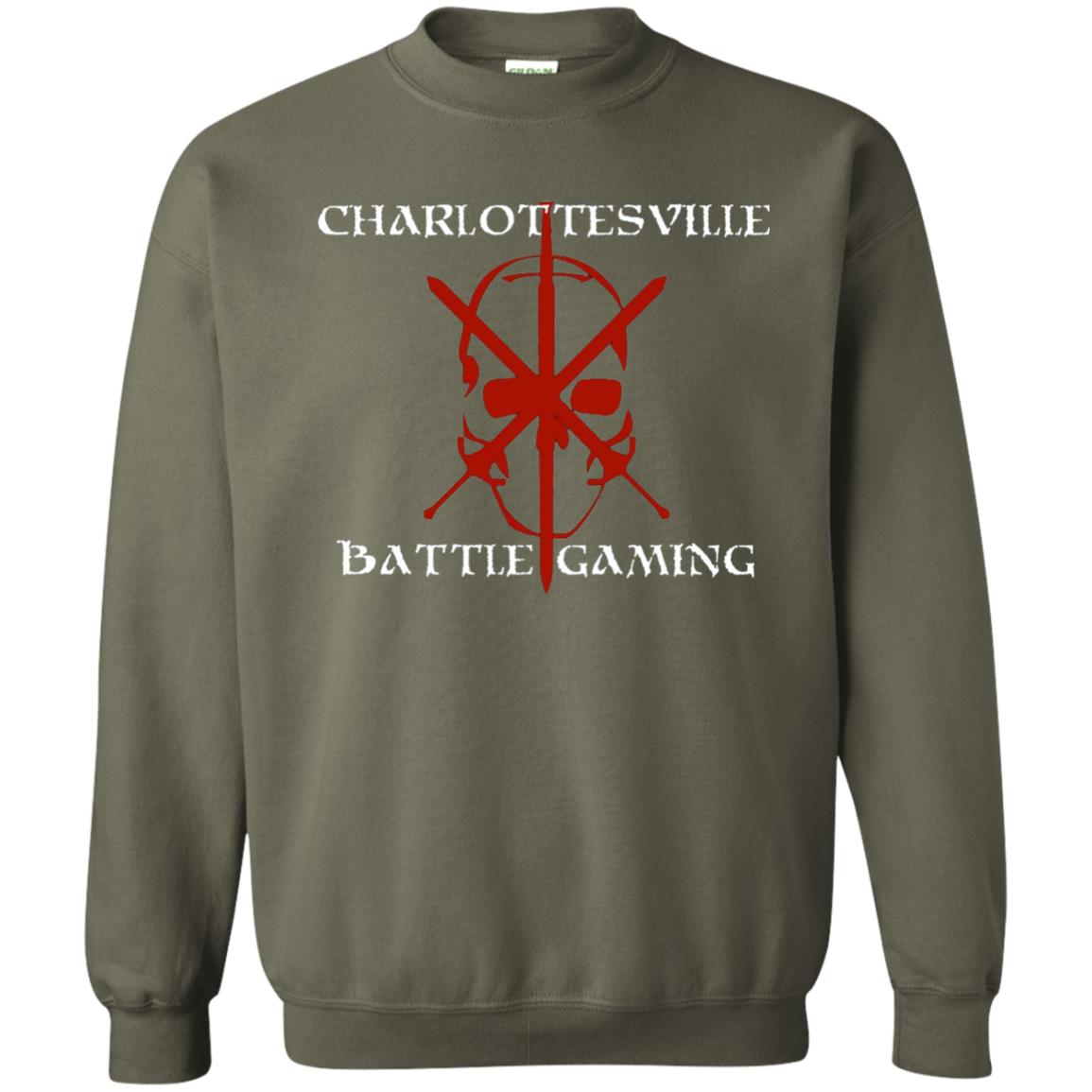 Charlottesville Battle Gaming Gamer T-shirt Military Green