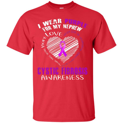 Cystic Fibrosis Awareness T-shirt I Wear Purple Red