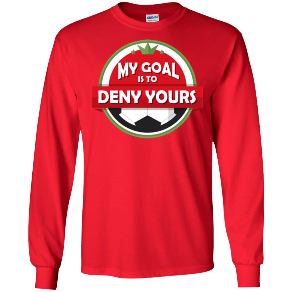 Soccer Christmas T-shirt My Goal Is To Deny Yours Red