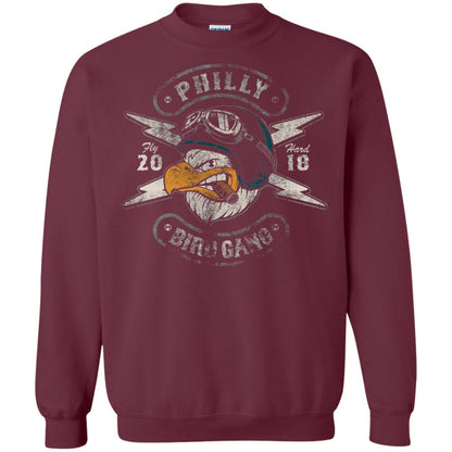 Bird Gang Eagles T-shirt Vintage Distressed Maroon