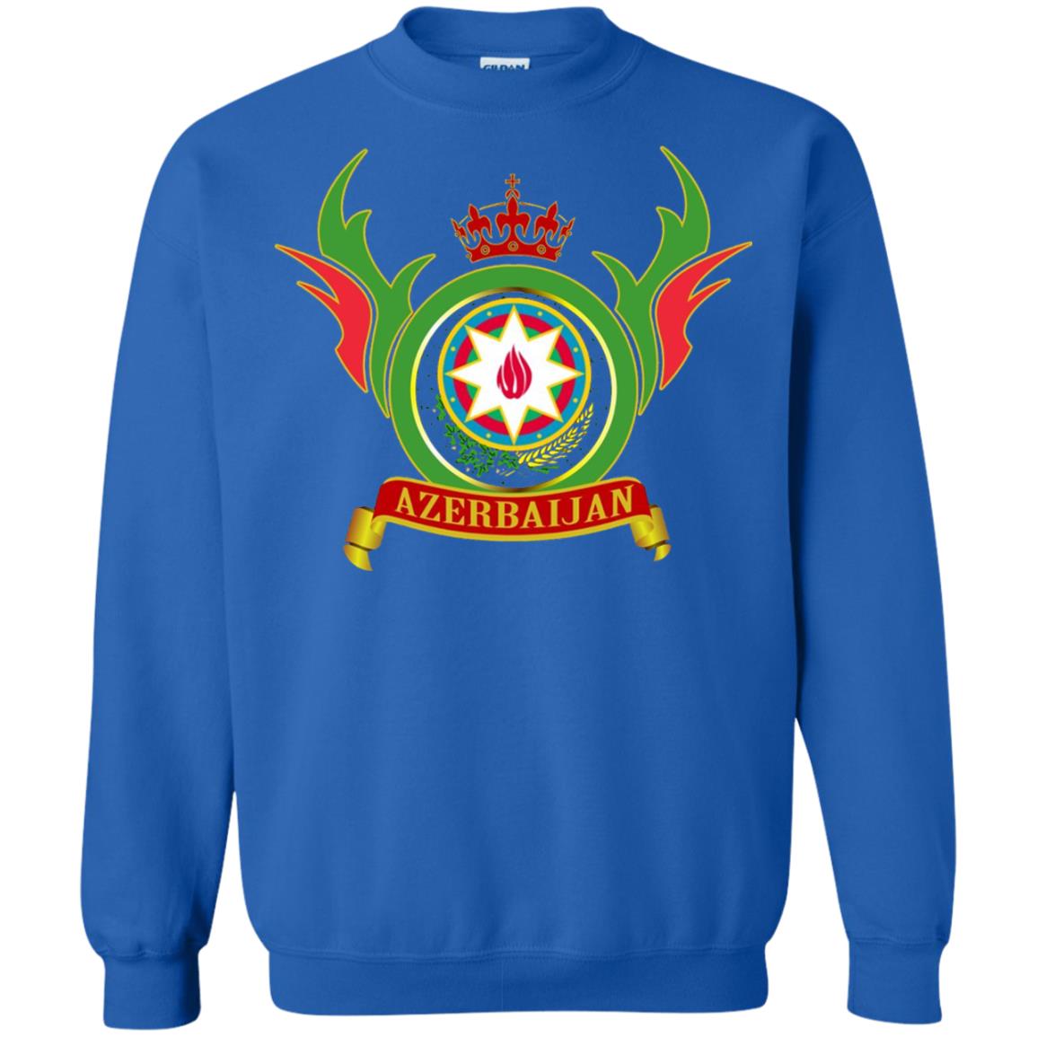Azerbaijan Arms Coat Flag T-shirt Royal