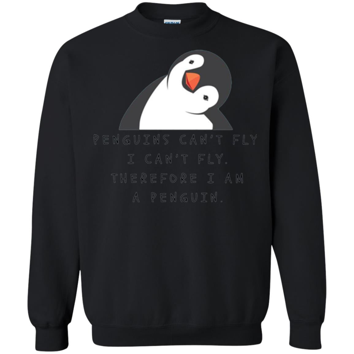 Penguins Lovers T-shirt Penguins Can_t Fly I Can_t Fly Therefore I Am A Penguin Black