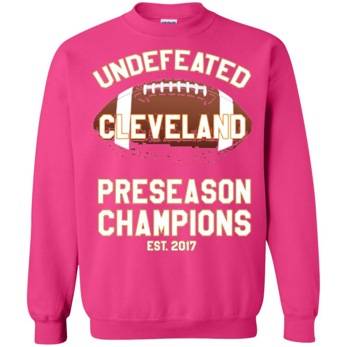 Football T-shirt Cleveland Football Undefeated Preseason Champion Heliconia