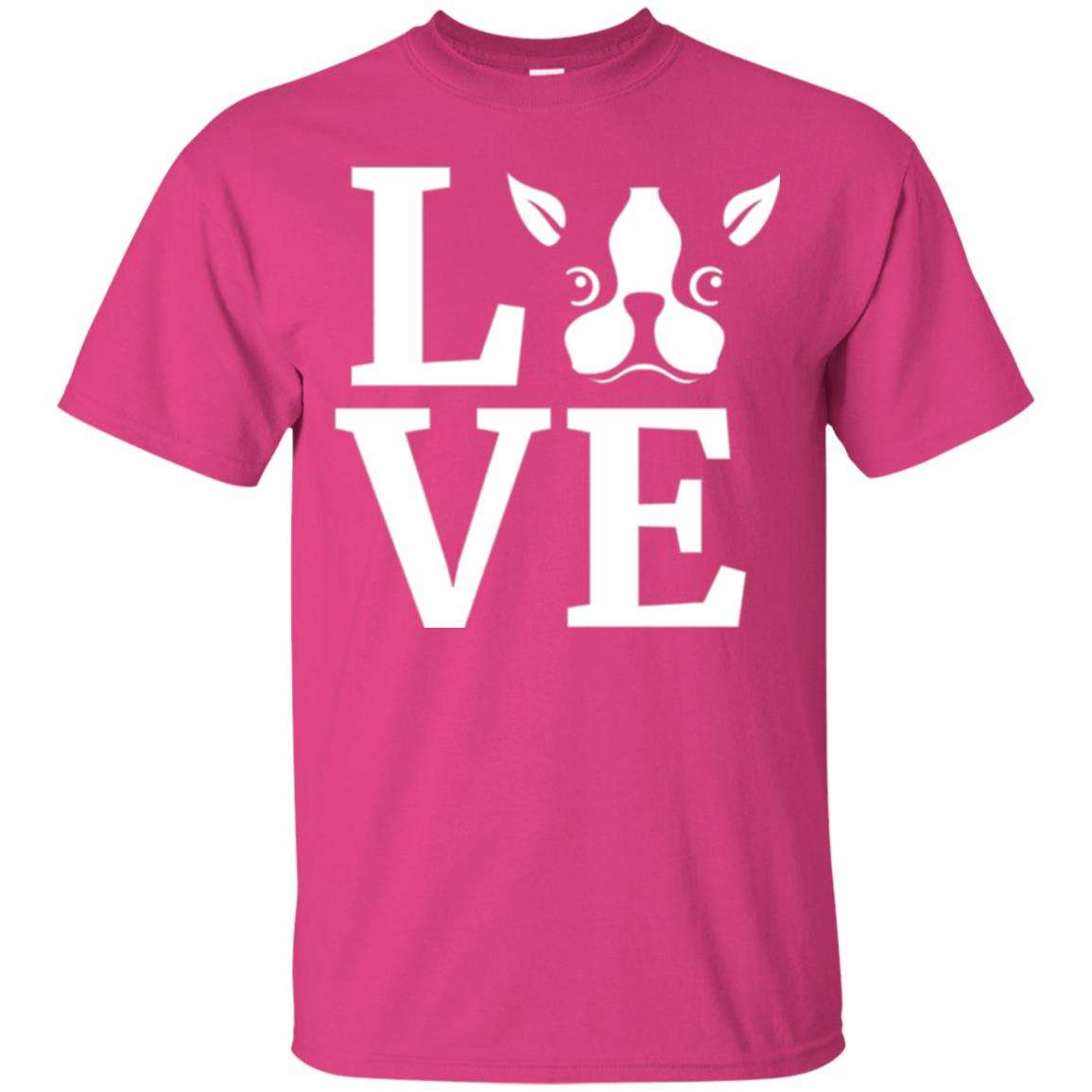 Dog Lovers T-shirt I Love My Boston Terrier Heliconia