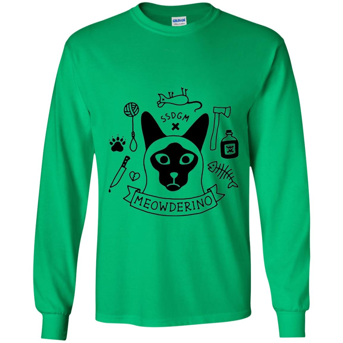 Meowderino T-shirt True Crime Cat Irish Green