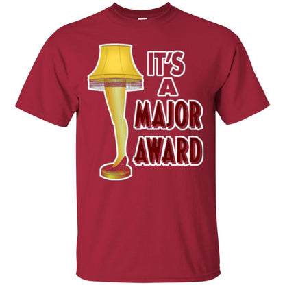 Christmas T-shirt It_s A Major Award Leg Lamp Cardinal