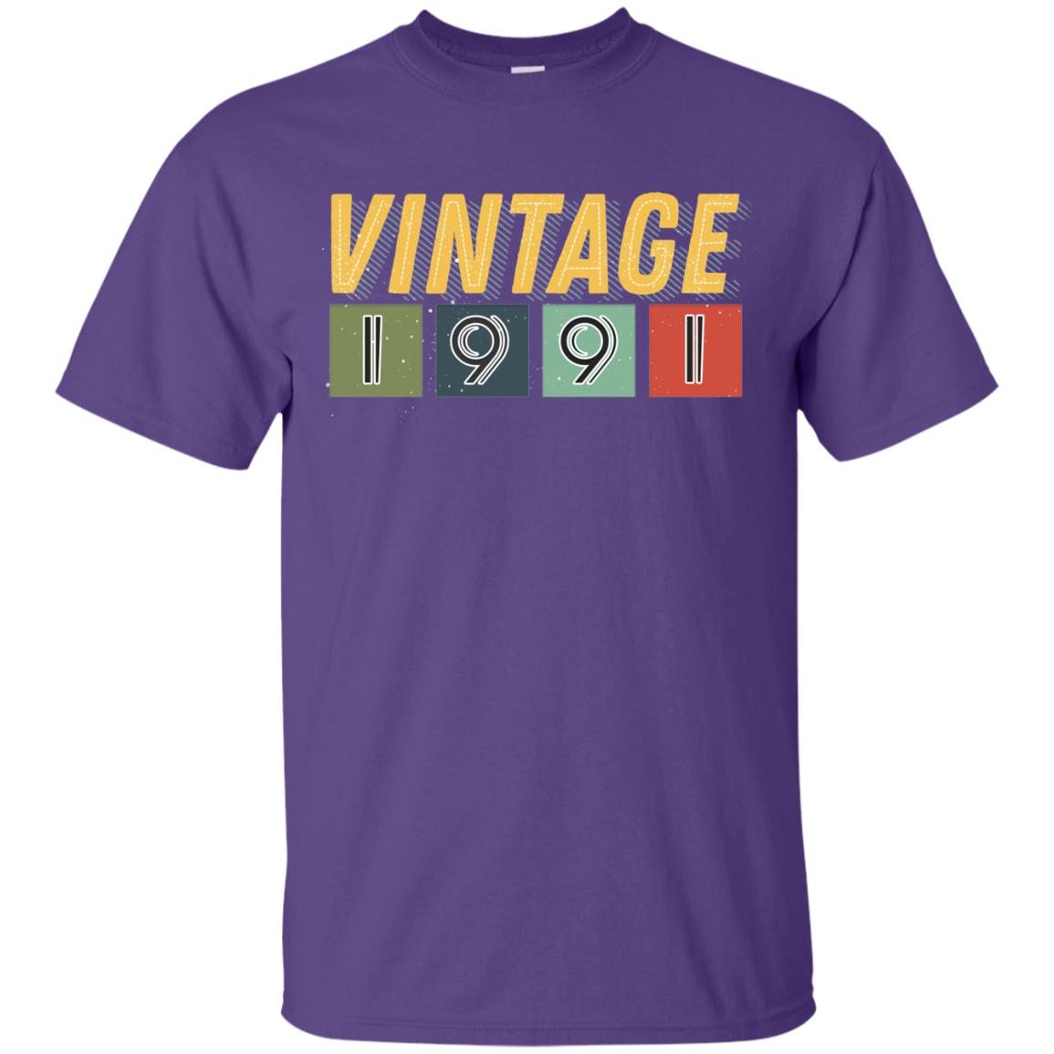 Vintage 1991 27th Birthday Gift Shirt For Mens Or Womens Purple