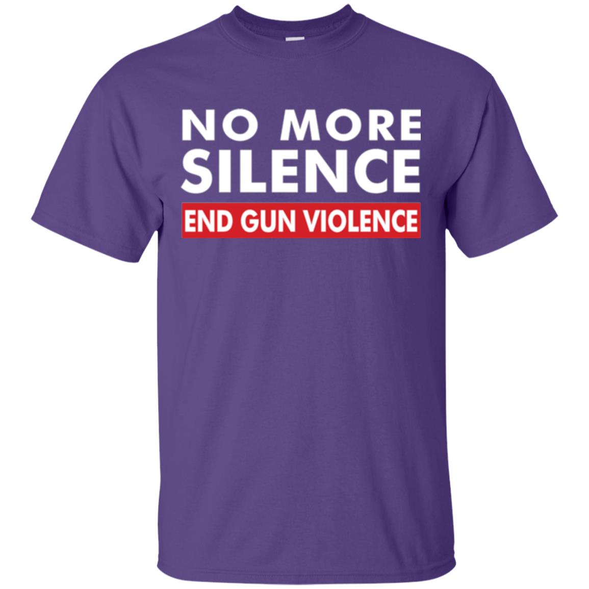 No More Silence End Gun Violence Anti-gun T-shirt Purple