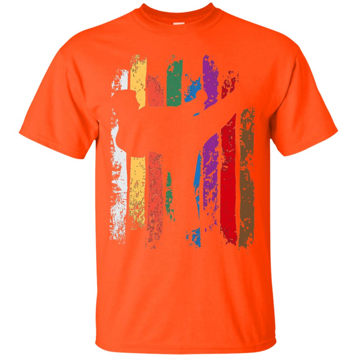 Karate Belt Colors Silhouette T-shirt Orange