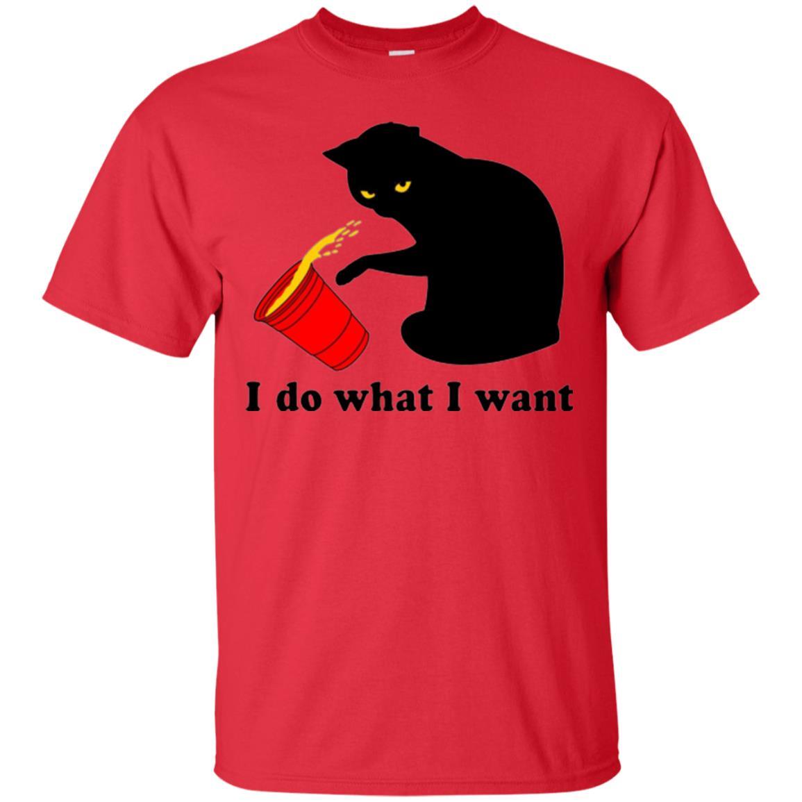 Cat Lover T-shirt I Do What I Want Red