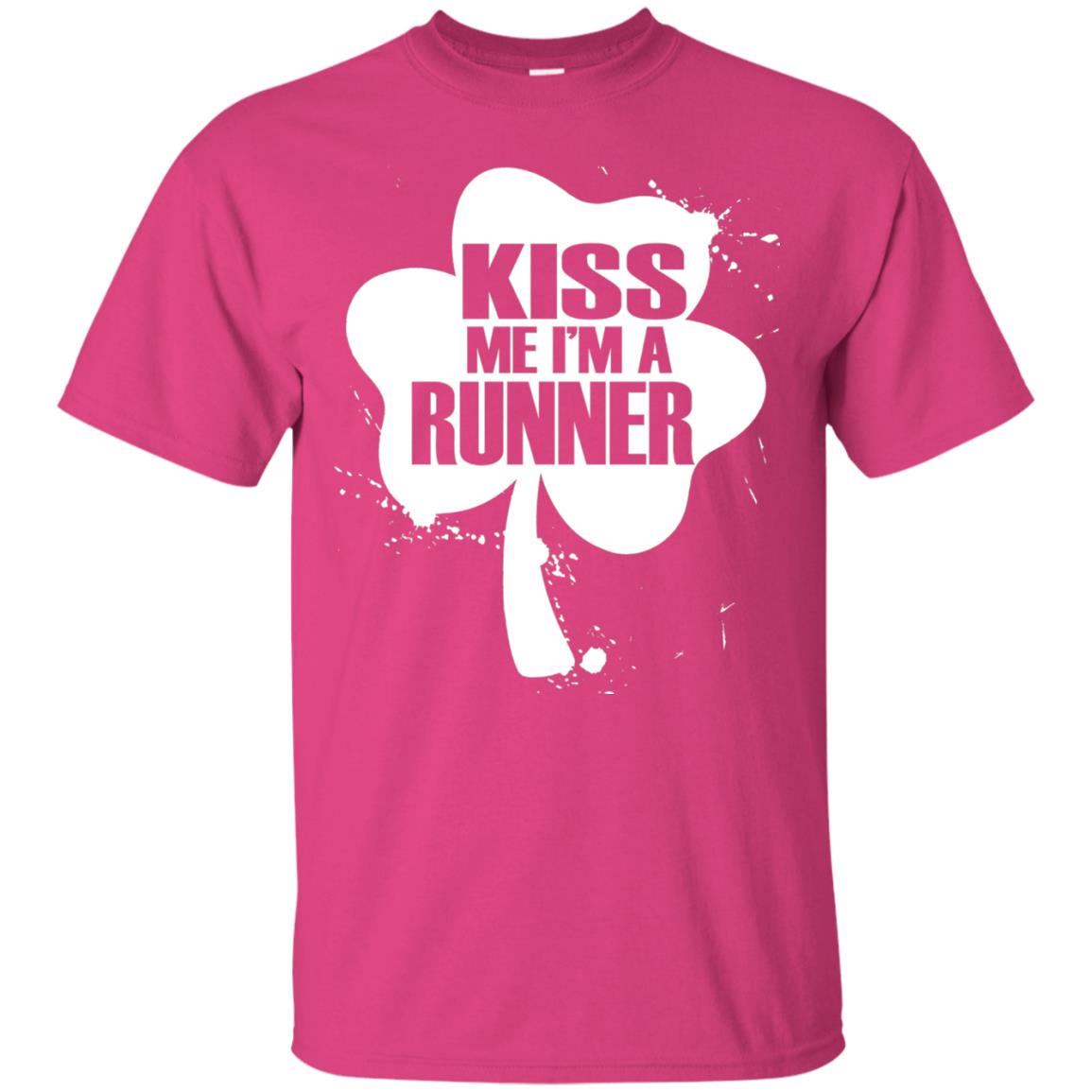 Kiss Me I_m Runner St. Patrick_s Day T-shirt Heliconia