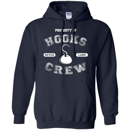 Property Of Captain Hooks Crew Funny Pirate T-shirt Navy