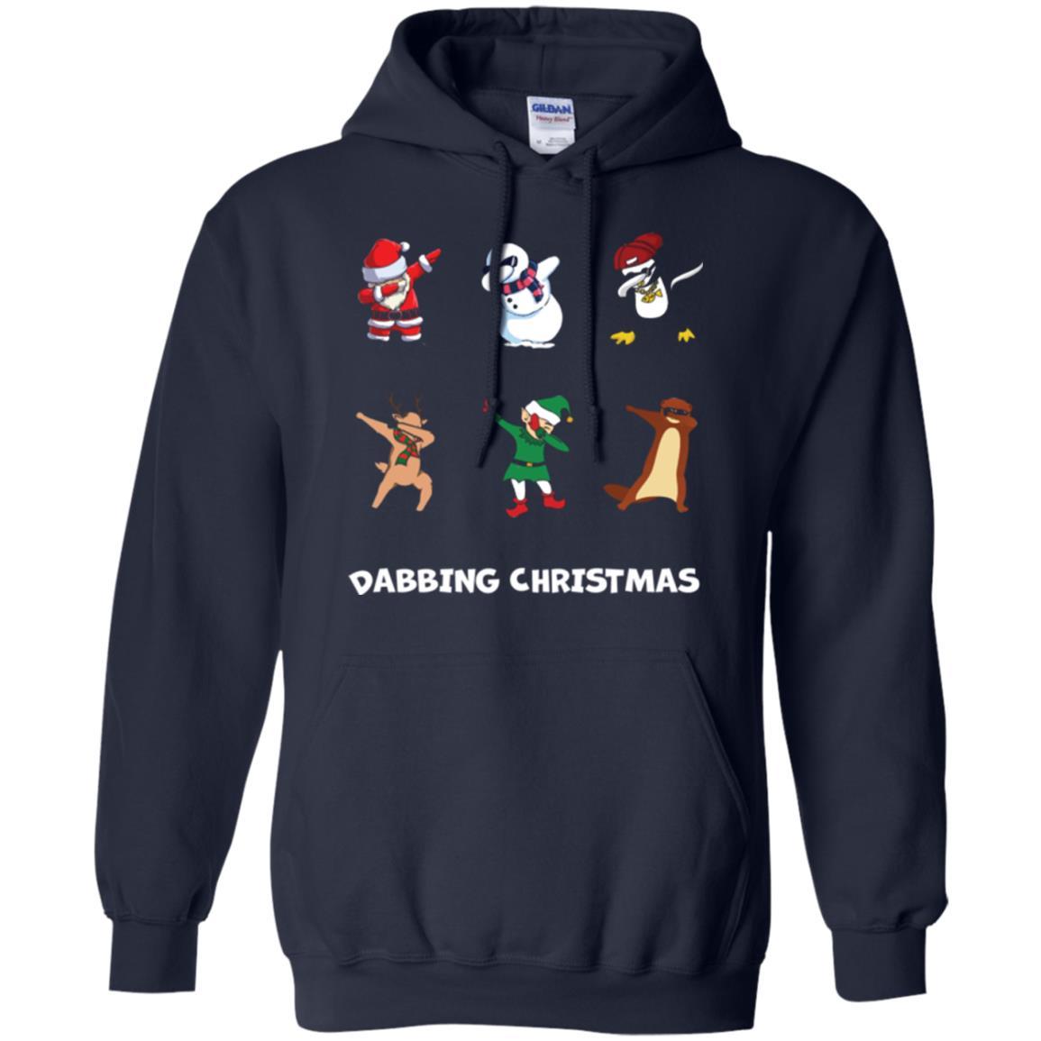 Dabbing Christmas T-shirt Navy