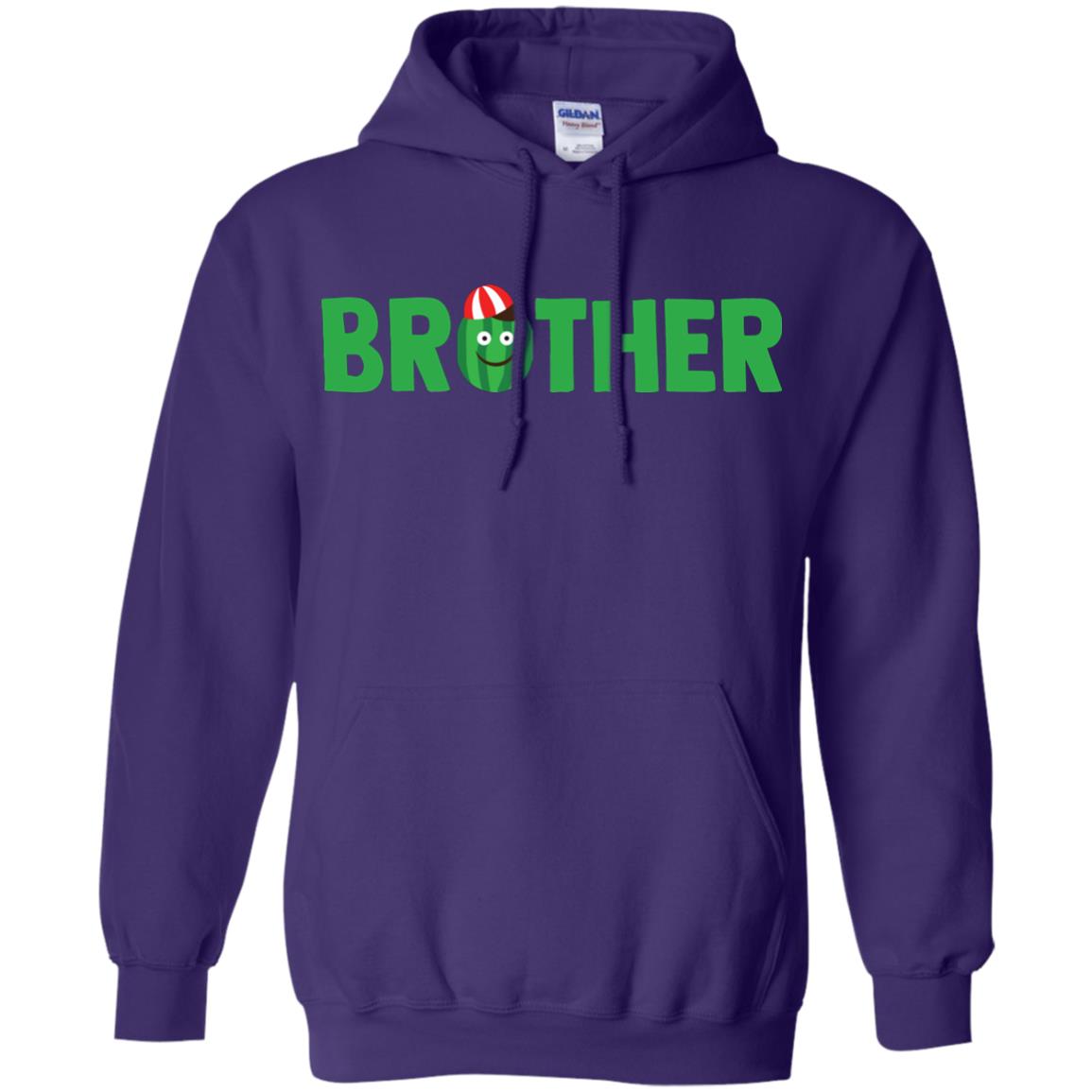 Brother Watermelon Funny Summer Melon Fruit Shirt For Brother Purple