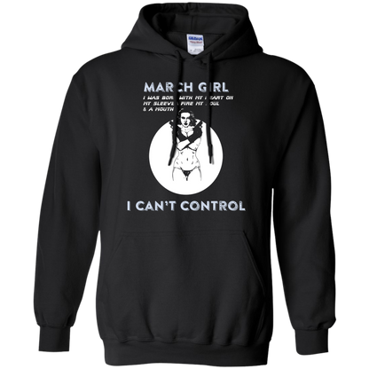 March Girl I Was Born With My Heart T-shirt Black