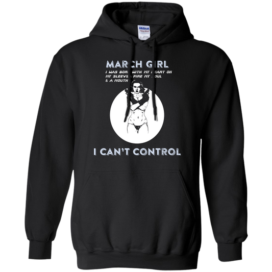 March Girl I Was Born With My Heart T-shirt Black