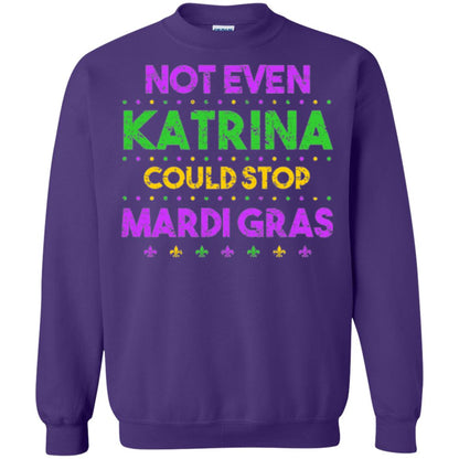 Mardi Gras T-shirt Not Even Katrina Could Stop Mardi Gras Purple
