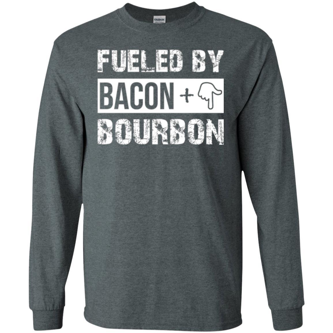Whisky T-shirt Fueled By Bacon And Bourbon Dark Heather