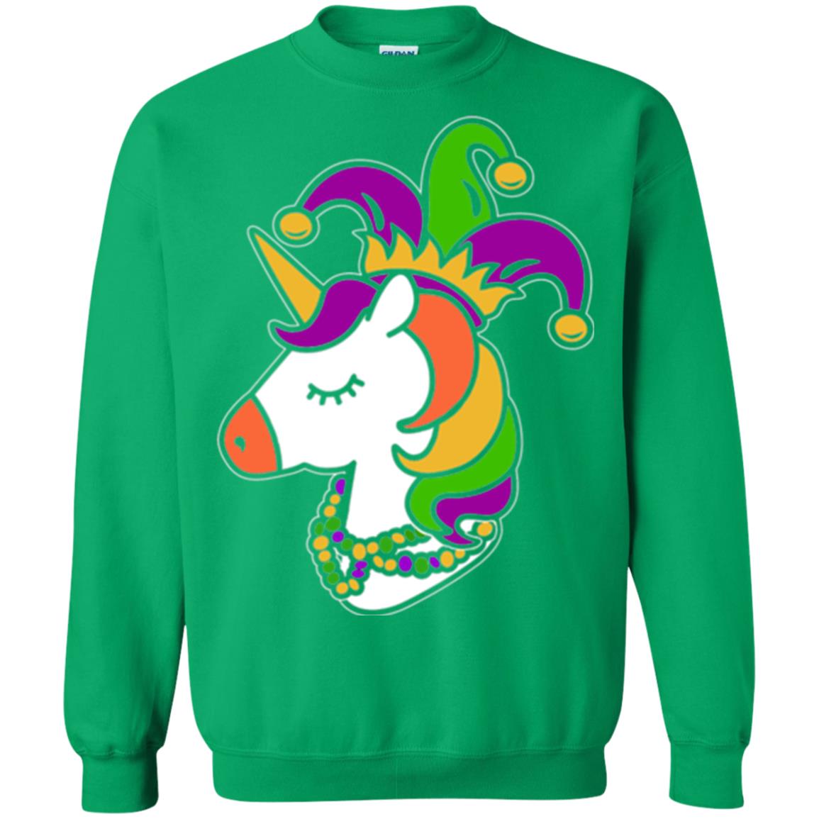 Mardi Gras Unicorn T-shirt Irish Green