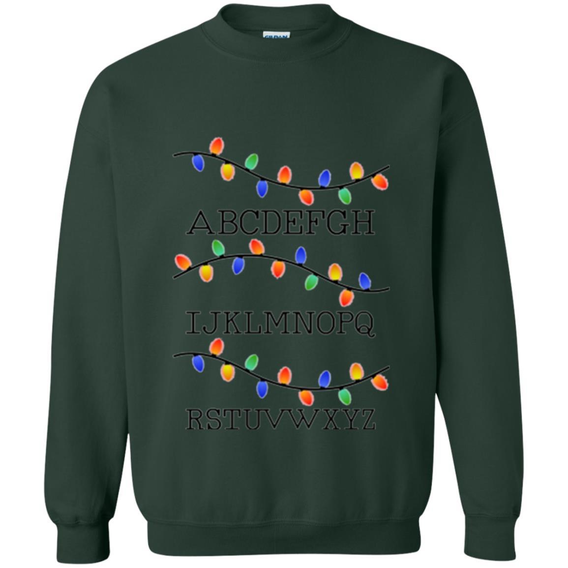 Alphabet Christmas Fairy Lights Forest Green