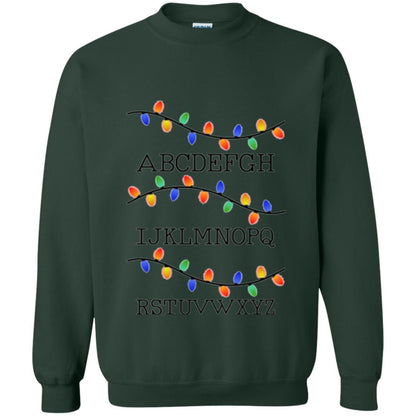 Alphabet Christmas Fairy Lights Forest Green