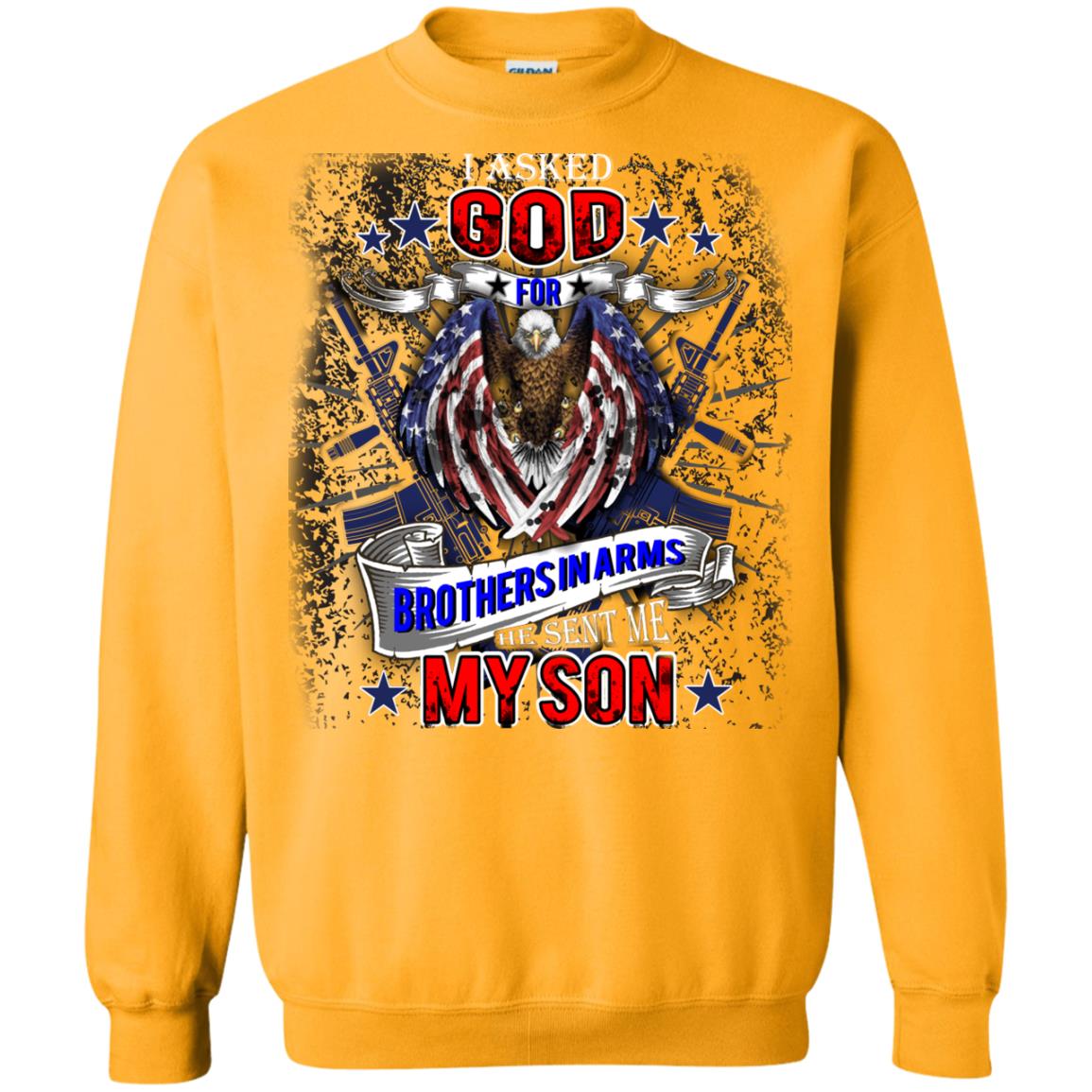 God Sent Me My Veteran Son Daddy T-shirt Gold
