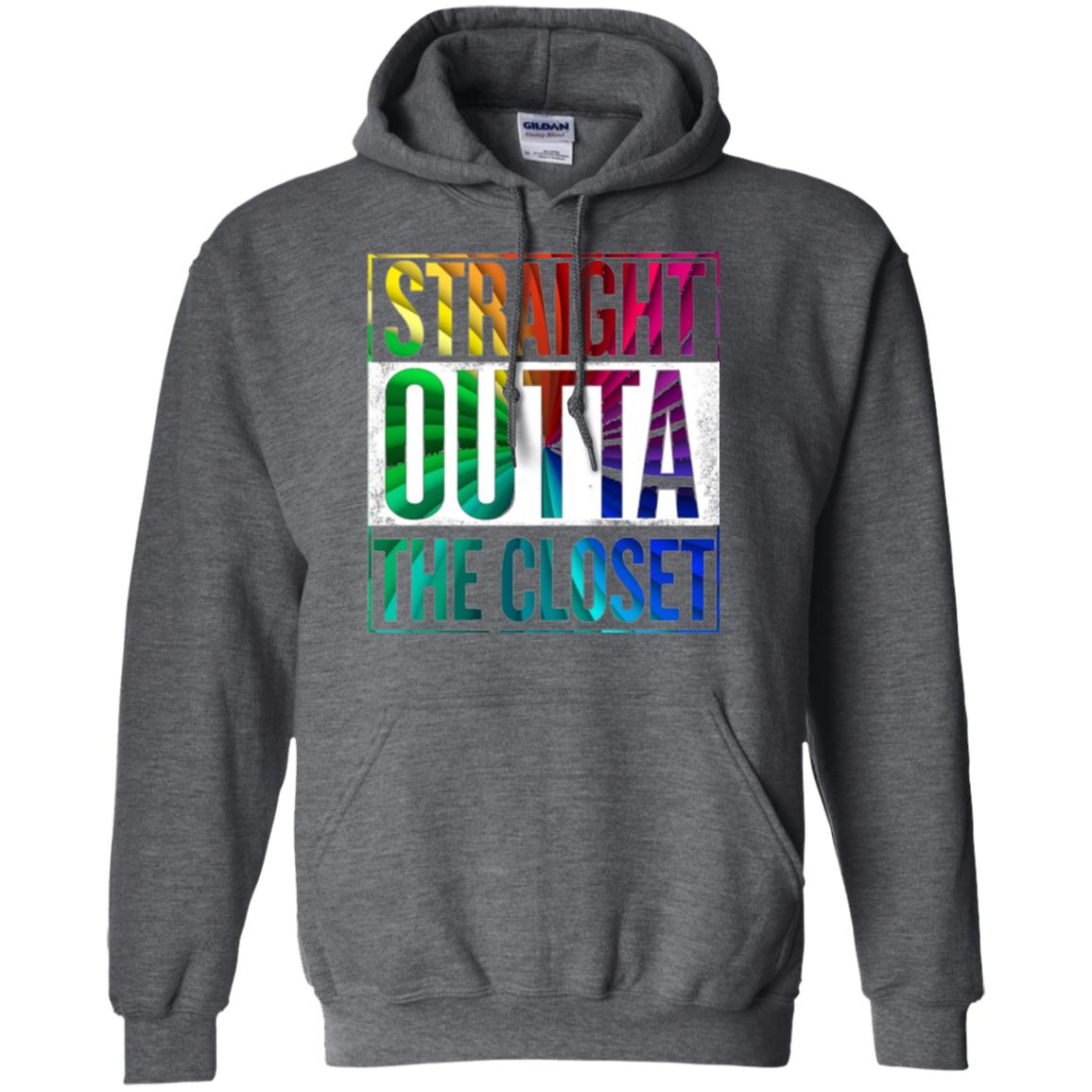 Gay Pride Lgbt T-shirt Straight Outta The Closet Dark Heather