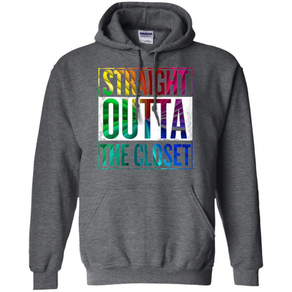 Gay Pride Lgbt T-shirt Straight Outta The Closet Dark Heather