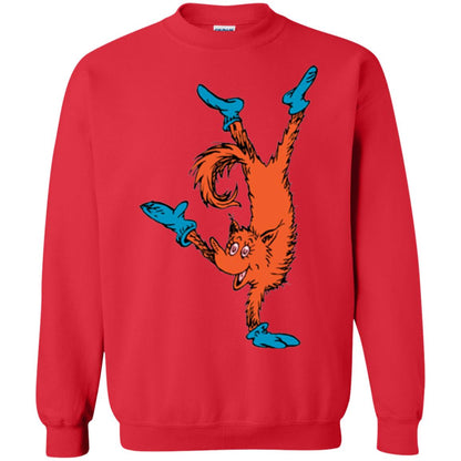 Dr. Seuss Fox In Socks Handstand Book Lover T-shirt Red