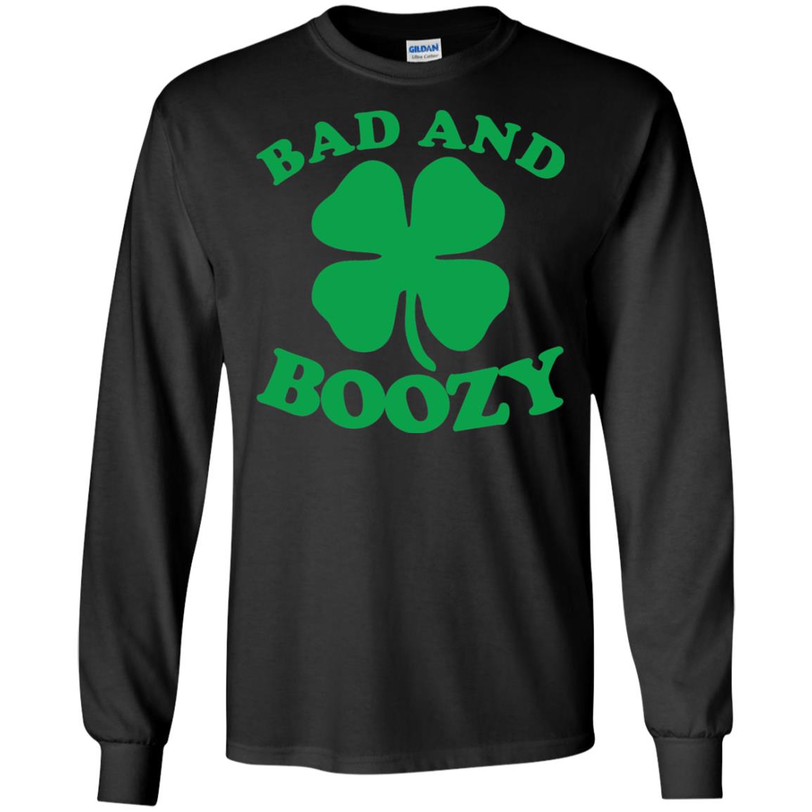 Bad And Boozy Saint Patricks Day T-shirt Black
