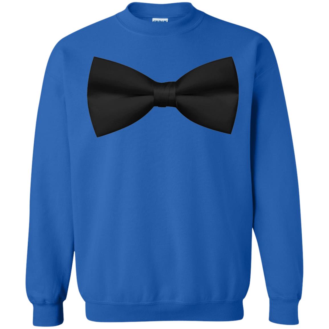 Big Black Bow Tie Tee Shirt Royal
