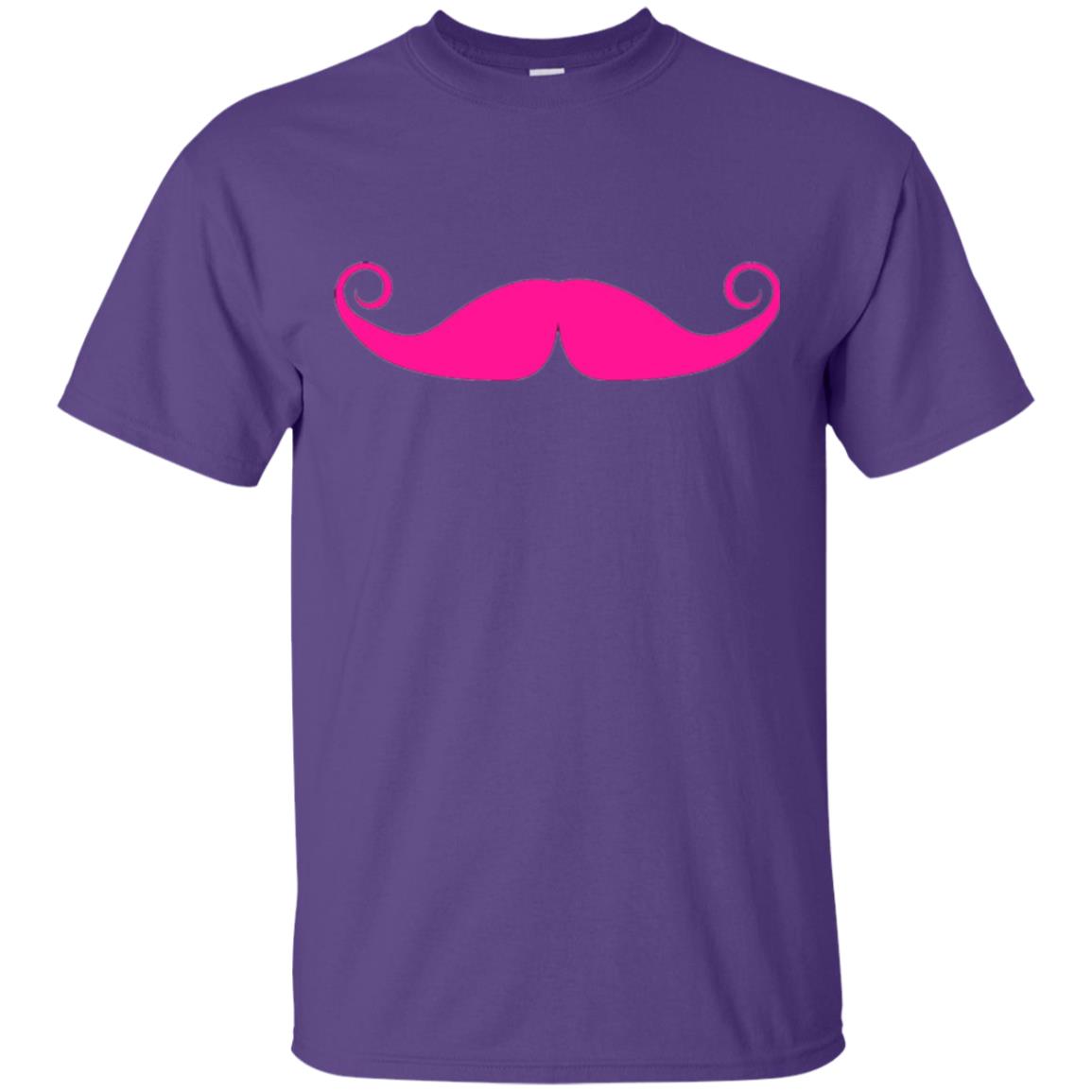 Pink Mustache T-shirt Funny Gift For Men Purple